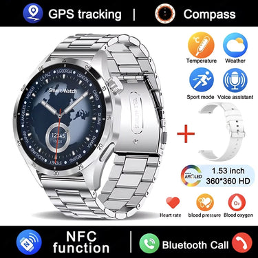 GT4 Pro Smartwatch: GPS, NFC & IP68 Waterproof - InspiredGrabs.com